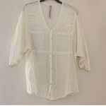 Bailey44 Semi sheer Cotten oversized‎ tunic/button down shirt, sz S Photo 7