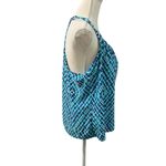 Eco Beach Blue Geometric Racerback Tankini Swimwear Top XL Photo 3