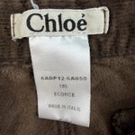 Chloé Vtg CHLOE Sz 34 US XS Flare Pants Mid Rise Brown Corduroy Retro Grunge Designer Photo 7