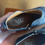 Franco Sarto  | Laslo Soft Nubuck Suede Ankle Boots Side Zips Stacked‎ Hee… Photo 5