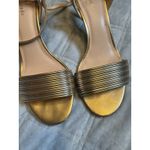 Kate Spade  Jasmyne Gold Silver Metallic Leather High‎ Heel Sandals Women Sz 8 Photo 1