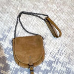 Lucky Brand  Tan suede Crossbody Bag with Saddle Style Photo 6