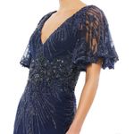 Mac Duggal  67493 Womens Blue VINTAGE FLUTTER SLEEVE EVENING GOWN Dress Photo 2