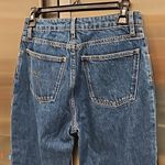 💕ROUJE💕 Raw Hem High Rise Button Fly Ankle Jeans ~ Blue 27 Photo 3