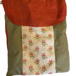 Handmade Burlap & Floral Sage green & Rust cottagecore tote . Photo 2