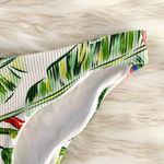 Tinibikini White Green Red Tropical Floral Ribbed Bikini Bottoms Sz L Photo 41