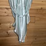 Victoria's Secret Vintage  Gold Label Size Medium Baby Blue Wrap Bodysuit Photo 7