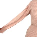 Lucky Brand Blush Cable Knit Sweater Dress Pink Size Petite Medium NWT Photo 3