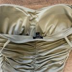 EXPRESS Body Contour Green Bodysuit Womens Size Small Ruching One Piece Feminine Photo 7