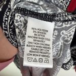 Susan Graver  Paisley Tunic Top Medium Liquid Knit Stretch Lightweight Boho Comfy Photo 4