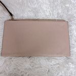 Michael Kors Large Zip Clutch Wristlet Bag Pink Leather Wallet Purse Photo 1