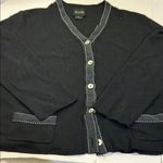 Andrea Jovine  Black  Cardigan with Button Details made in Italy Photo 15