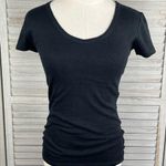 Anthropologie (Saturday Sunday) 100% Cotton Distressed V Neck Tee Black-XS Photo 0