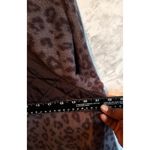 J.Crew Quilted Leopard Print Fleece Mock Neck Button Snap Sherpa Pullover L Photo 6