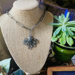 Handmade Octopus Paper Link Pewter Link Chain Necklace Photo 2
