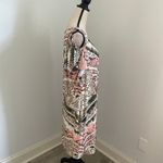 Cato ‎ Cold Shoulder Midi Dress size XL Pink Green Cream Floral Paisley Print Photo 3