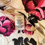 White House | Black Market Shirt Womens 4 Multicolor Floral Silk Button Up Blouse Photo 7