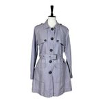 CAbi Trench Coat Tanner Jacket #5296 Light Blue Periwinkle Women’s Size Medium Photo 10