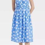 Universal Threads Universal Thread Blue Floral Midi Spaghetti Strap Dress - Size XS Photo 0