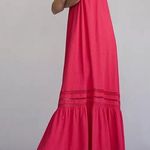Anthropologie Saturday Sunday Trudie Lace Maxi Dress Size XS Red Pink Photo 0