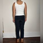 GRANA Black 100% Silk Ankle Cropped Trousers Size Medium Photo 1