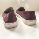 Franco Sarto  Mitchell Maroon Burgundy Suede Slip On Sneaker Loafers 8.5 Photo 4