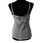 Armani Exchange  Vintage 90s Structured Corset Style Sleeveless Blouse Grey XL Photo 1