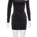 Ále By Alessandra Metallic X Revolve Ana Dress Sz XS black gold cut our Photo 2