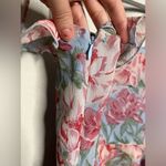 WAYF Essie Tiered Mini Dress In Sky Blue Floral XS Photo 6