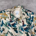 Petite Sophisticate Vintage Floral 100% Silk Bomber Jacket Botanical Print L Photo 2