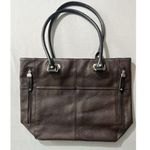 Tiganelli Chocolate Brown Black Leather Shoulder Bag Classic EUC Photo 0