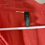Ralph Lauren Lauren  Red Dress Long Sleeves V-Neck Women's Size L Lightweight Photo 2