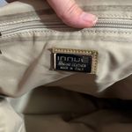 Italian Leather Cowhide Tote Purse Tan Photo 10