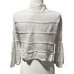 Soft Surroundings White Chevron open Knit Cardigan Sweater – Size M Photo 2
