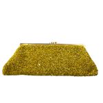 Santi Y2K Hand Beaded Clutch Handbag Yellow One Size Special Occasion Formal Photo 7