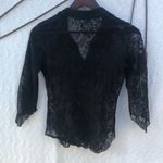 Bisou Bisou ‎ Sheer Black Lace Shirt Photo 7