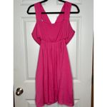 Davi & Dani  NEW Pink Wash Side Cut‎ Out Mini Dress Large Drape V Back Photo 1
