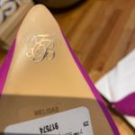 Ted Baker Melisas Fuchsia Colorful Suede Heels Pumps Stiletto Gold trim back Cinderella Photo 10