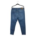 J.Crew Women's Blue High Waist Button Fly Strep Fray Skinny Denim Jeans Pants 32 Photo 1