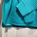 L.L. Bean Size S Aqua Blue Ribbed Airlight Crew Neck Pullover Thermal Top Photo 4