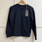 FIGS Cornelia FORMx Crewneck Scrub Top in Navy, Size Small Photo 8