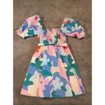 Fantastic Fawn Colorful Floral Puff Sleeve Mini Dress Large Photo 4
