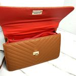 ALFA BAGS Classic Quilted Tan Shoulder Crossbody Red Lined Purse Chain Strap NEW Photo 5