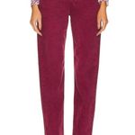Isabel Marant  Noemie Straight Leg Jeans in Burgundy 38 New Womens Denim Pants Photo 2