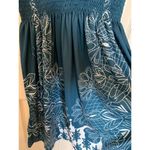 Tube top dress blue and white botanical print euc size large Photo 2