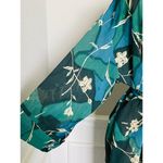 Vintage Judith Hart Robe Green Black Floral Print Size XS Photo 4