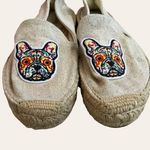 Soludos  French Bulldog Canvas Espadrilles Platform Slip On Shoes Size 10 Photo 2