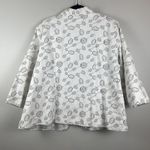 Lucy & Laurel Lucy &‎ Laurel Jacket Womens 2X White Gray Geometric Cotton Open Front Artsy Art Photo 5