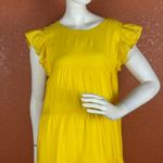 La Ven Boutique Lara Dress Maxi Dress Cap Sleeve Ruffle Casual Size M. B27 Yellow Size M Photo 2