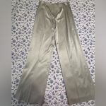 Saks 5th Avenue Saks Fifth Avenue Size 6 Wool and Silk Blend Wide-Leg Pants in Light Sage Green Photo 2